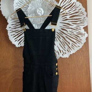 WeWoreWhat high rise skinny denim jean overalls like new